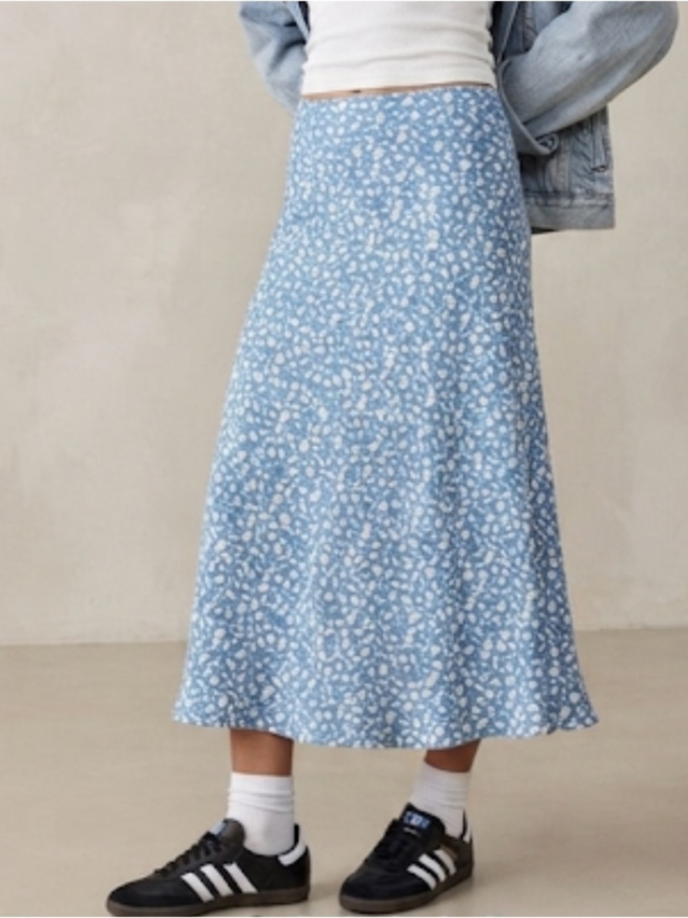 CATHERINE MALANDRINO Ditsy Floral Midi Skirt Size 8